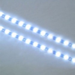 fehér 2db 12 LED 30cm 5050 SMD LED csík könnyű rugalmas vízálló 12V DIY autós dekoráció
