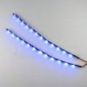 Kék 2db 12 LED 30cm 5050 SMD LED csík könnyű rugalmas vízálló 12V DIY autós dekoráció