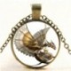 Vintage Steampunk sárkány fotó üveg Cabochon bronz lánc medál nyaklánc ajándék
