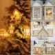 Kis harang Led Light Wood House Aranyos karácsonyfa függő díszek Holiday dekoráció JP