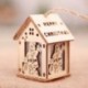 Kis Mikulás Led Light Wood House Aranyos karácsonyfa függő díszek Holiday dekoráció JP