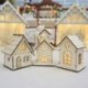 Nagy harang Led Light Wood House Aranyos karácsonyfa függő díszek Holiday dekoráció JP