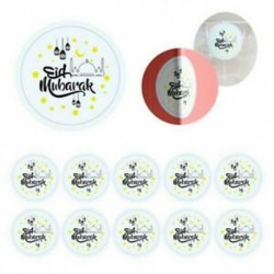 60x EID Mubarak Ramadan Decor Party Candy ajándékdoboz Lable Seal matricák kellékek