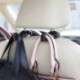 Fekete Univerzális mini műanyag autó hátsó ülő horog erszényes táska lógó fogas tartó 2db