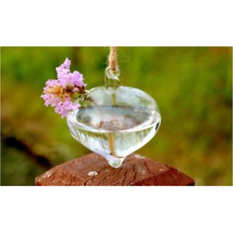 Lámpás alakú 1 x átlátszó függő üvegbab labdák gyertya Tealight tartó fél esküvői dekoráció