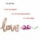1 Set Love Letters szív alumínium fólia léggömb születésnapi esküvői party dekoráció