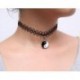 Lila (egyrétegű) ELADÓ! Tattoo Choker Stretch nyaklánc fekete Retro Henna rugalmas 80-as évek 90-es évek ékszer