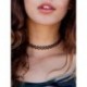 Lila (egyrétegű) ELADÓ! Tattoo Choker Stretch nyaklánc fekete Retro Henna rugalmas 80-as évek 90-es évek ékszer