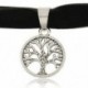 Az élet fája 90`-es gótikus bársonyvezeték Choker bájos nyaklánc medál Retro Boho ezüst tibeti