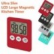 Fekete Nagy LCD digitális konyha főzési időzítő Count-Down Up óra riasztás mágneses 1PCS