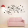 Család, ahol az élet kezdődik falmatrica Idézet szavak Mural Vinyl DIY Art Home Decor