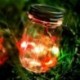 Színes 1 csomag LED tündér fény napelem mason Jar fedél fények színváltó kert dekoráció
