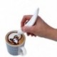 fehér Elektromos Latte Art toll a kávé torta dekoráció kávéfaragás Pen Cake Spice Pen