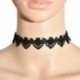 * 67 Gothic Punk fekete csipke retro choker nyaklánc ékszer csipke virág medál