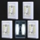 5 CSOMAGOK 5 PACK COB LED fali kapcsoló Vezeték nélküli szekrény Akkumulátoros éjszakai fény akkumulátor működik