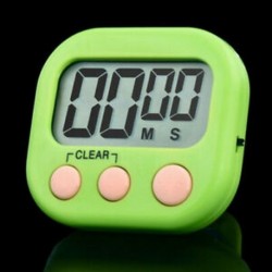 Zöld Nagy digitális LCD konyhai főzés időzítő mágneses visszaszámlálás óra hangos riasztás
