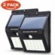 2 Pack-20 LED 48/90/144 LED napelemes vízálló kerti lámpa Spotlight gyep tájképfények