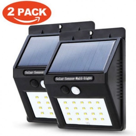 2 Pack-20 LED 48/90/144 LED napelemes vízálló kerti lámpa Spotlight gyep tájképfények