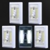 2 CSOMAGOK 5PCS vezeték nélküli COB LED fali kapcsoló szekrény Akkumulátoros éjszakai fény akkumulátor működik