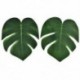 24PCS trópusi Hawaii zöld levelek Luau Moana Home Party asztali díszek