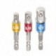 3Pcs 1/4 &quot 3/8&quot  1/2 &quot 3Pc / Set Hex Drill Bit csatlakozó adapter elektromos ütközésvezérlő