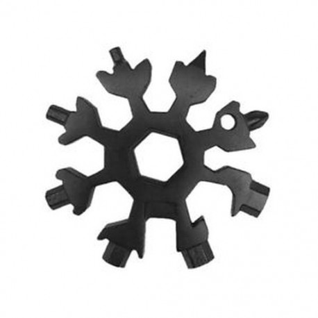 Fekete Snowflake Multi Tool 19-1 hópehely acél alakzat lapos kereszt háztartási kéziszerszám