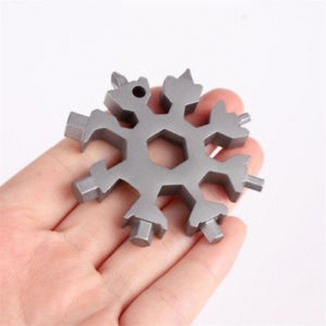 Ezüst Snowflake Multi Tool 19-1 hópehely acél alakzat lapos kereszt háztartási kéziszerszám