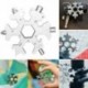 Ezüst Snowflake Multi Tool 19-1 hópehely acél alakzat lapos kereszt háztartási kéziszerszám