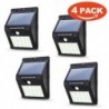 4 Csomag 20 LED Vízálló LED Solar Power PIR mozgásérzékelő fali fény szabadtéri kert udvari lámpa