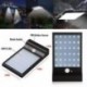 1 csomag-30 LED (fekete) Vízálló LED Solar Power PIR mozgásérzékelő fali fény szabadtéri kert udvari lámpa