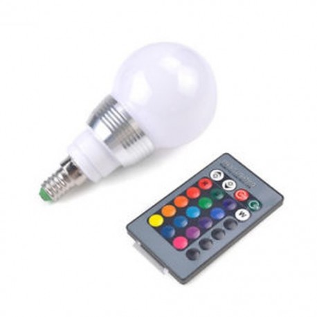 E27 E27 7W RGB LED 16 többszínű varázslámpa izzó   vezeték nélküli távirányító