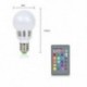 E27 E27 7W RGB LED 16 többszínű varázslámpa izzó   vezeték nélküli távirányító