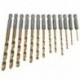 13pc HSS titán bevonatú 1/4 &quot -os hurkos csavaros fúrószerszám 1.5-6.5 mm