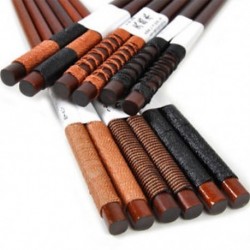 6pairs Retro kínai stílusú Bambusz pálcika Sticks vacsora fa asztal ajándék szett