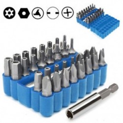Biztonsági bit 33db Kit szabotázs bizonyító Torx csavarkulcs csavarhúzó Star Hex tartó
