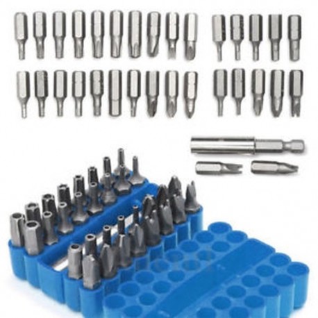 33Pcs biztonsági bit szett szabotázs bizonyító Torx csavarkulcs Csillag hatlapú tartó rúd