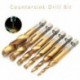 6PCS Set Hex Shank Titán bevonatú csavar menetes fúrószárak Összetett csap M3 - M10
