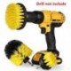 3Pcs / Set csempe Grout Power Scrubber tisztító fúró sárga kefe kád tisztító Combo