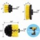 3Pcs / Set csempe Grout Power Scrubber tisztító fúró sárga kefe kád tisztító Combo