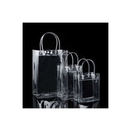 13 * 19 * 8 cm-es Hordozható átlátszó átlátszó Tote Gft táska erszényes váll táska PVC méret S / M / L