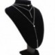 Ezüst Divat Női Choker Chunky nyilatkozat Bib lánc Charm medál nyaklánc ékszer