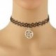 Horgony Vintage Stretch Tattoo Choker nyaklánc medál Retro Henna Punk Elasztikus 80-as évek 90-es években