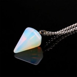 * 15 1db Opal Drágakövek Természetes kristály kvarc gyógyító pont Chakra kő medál nyaklánc