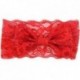 Piros 7PCS baba gyerekek lányok kisgyermek csipke íj hajpánt Stretch csomó fej sáv fejpánt