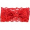 Piros 7PCS baba gyerekek lányok kisgyermek csipke íj hajpánt Stretch csomó fej sáv fejpánt
