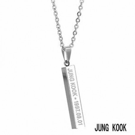 JUNGKOOK - 1997. 09. 01. medál lánccal - KPOP - Bangtan Boys - BTS nyaklánc