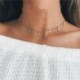 Ezüst 1db női zokni nyaklánc Choker csillag arany lánc egyszerű csehországi ékszer ajándékok