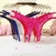 Piros Női csipke bugyi Crotchless virágos fehérnemű-bugyi Fehérnemű G-string rövidnadrág