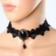 Kék Nők csipke drágakő Punk viktoriánus choker gallér nyaklánc medál gótikus Cosplay