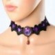 Kék Nők csipke drágakő Punk viktoriánus choker gallér nyaklánc medál gótikus Cosplay